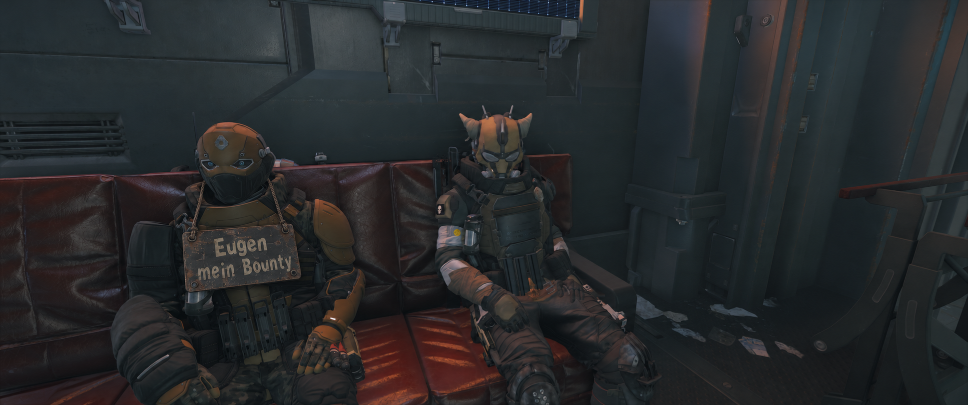 Eine Pause mit der Crew